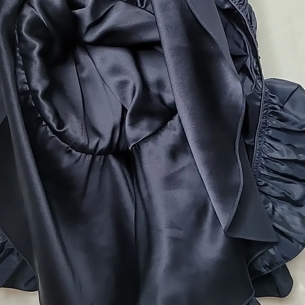 ‎Shawn Ray Fons Silk Ruffled Pleat Dress Size 6